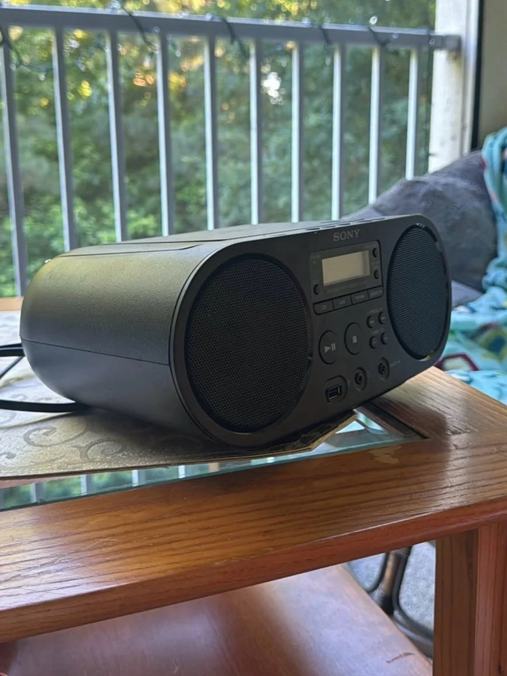 Sony Black Portable Stereo Boombox with CD/USB